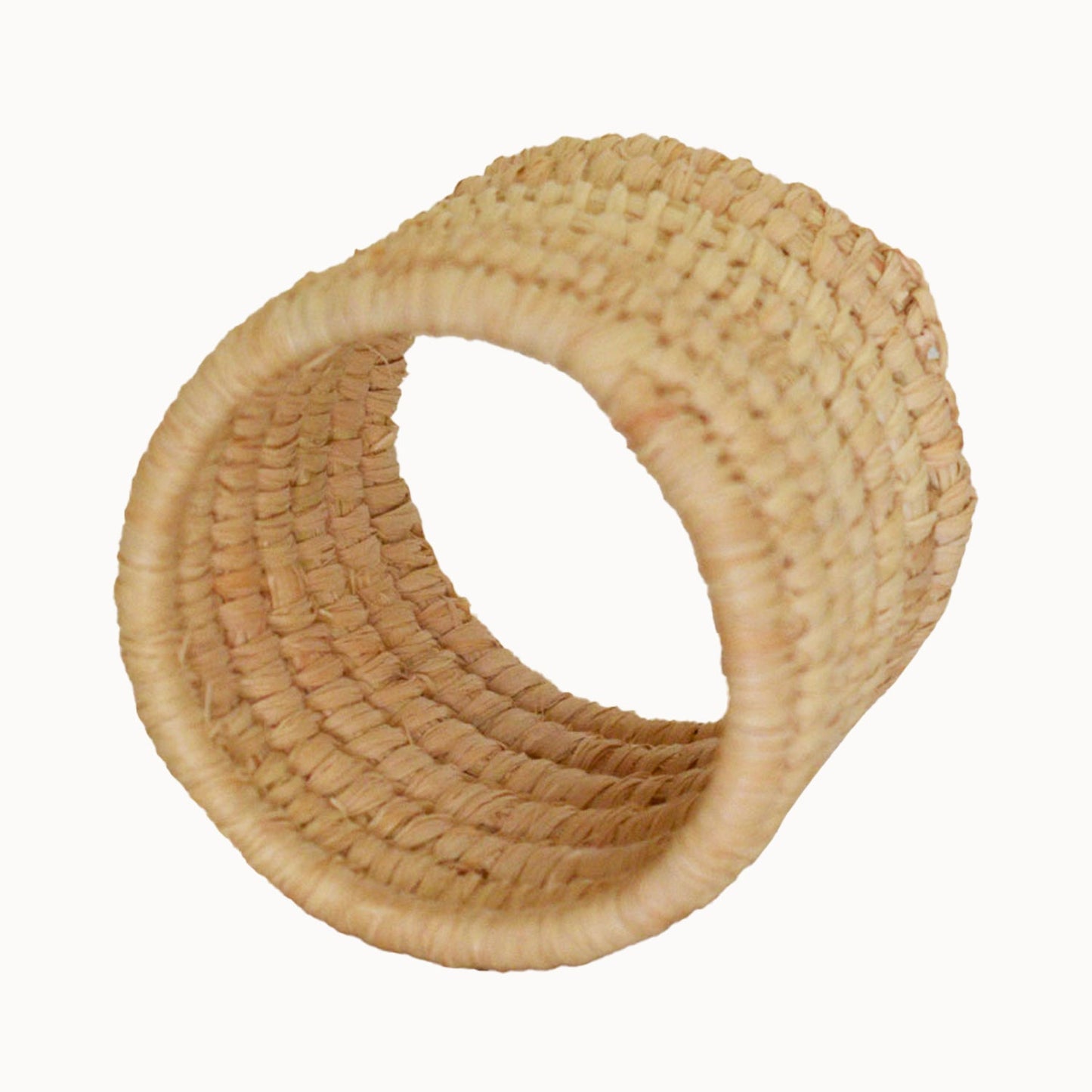 Handwoven Raffia Napkin Rings | Set of 2