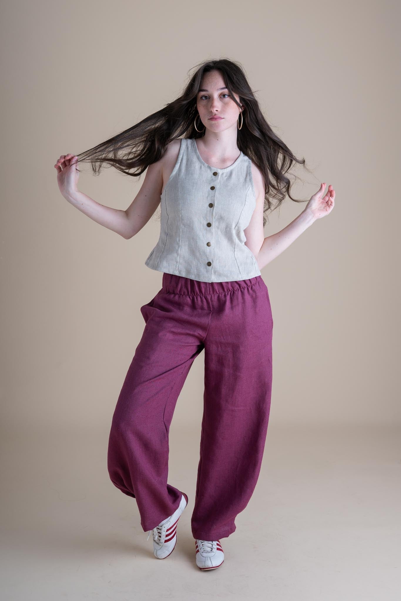 Crescent Moon Pants in Orchid