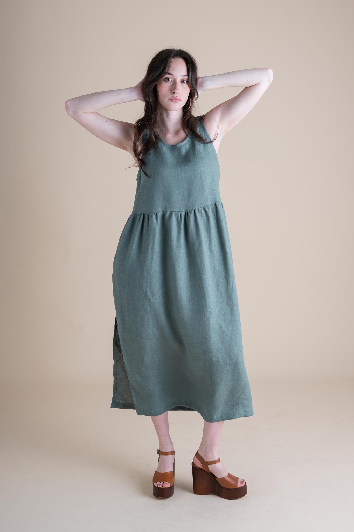 Hawthorn Dress in Agave