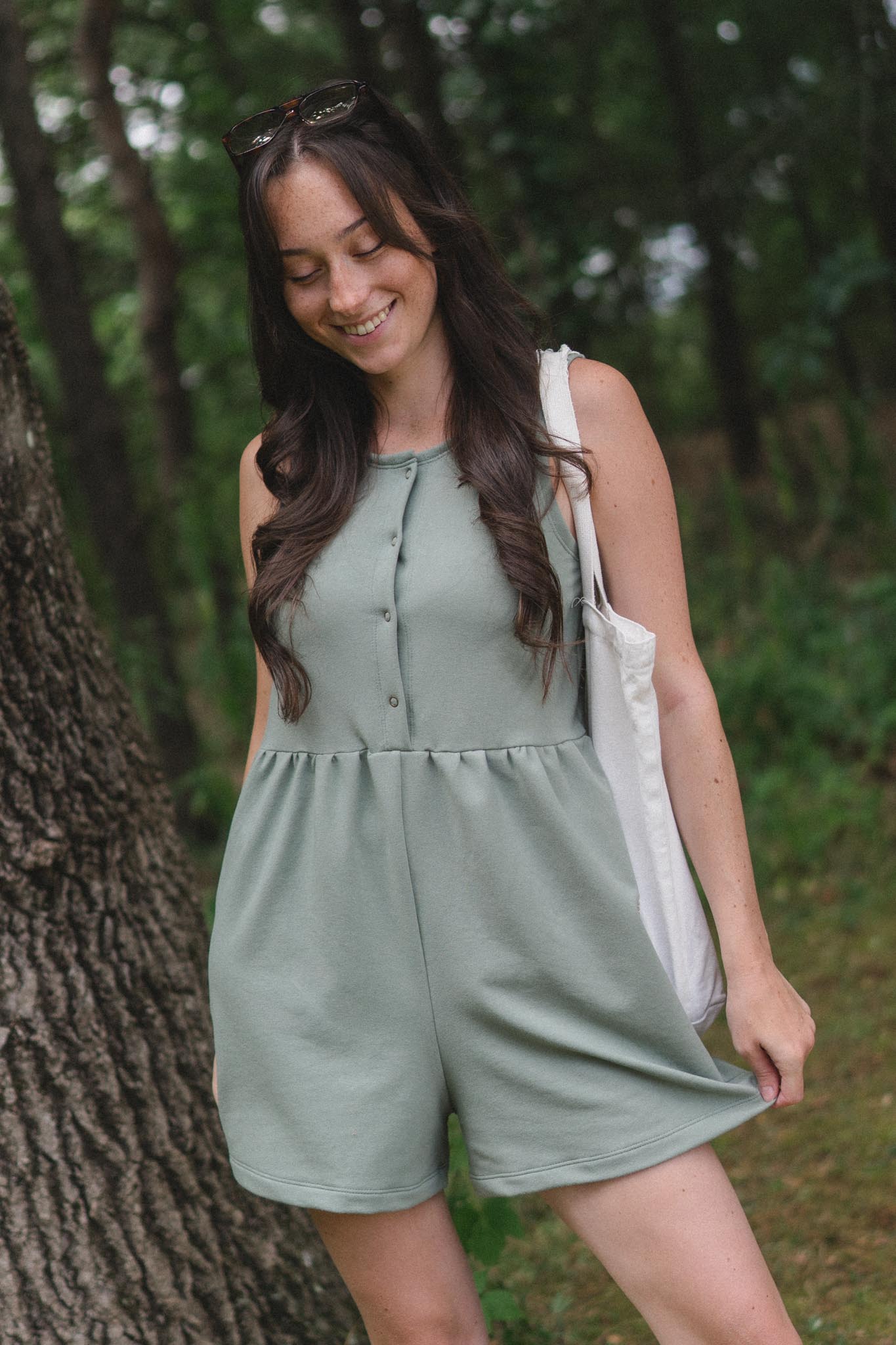 Marianne Romper in Pistachio