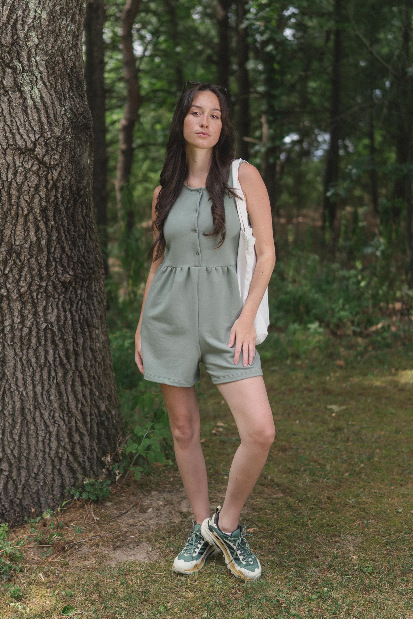 Marianne Romper in Pistachio