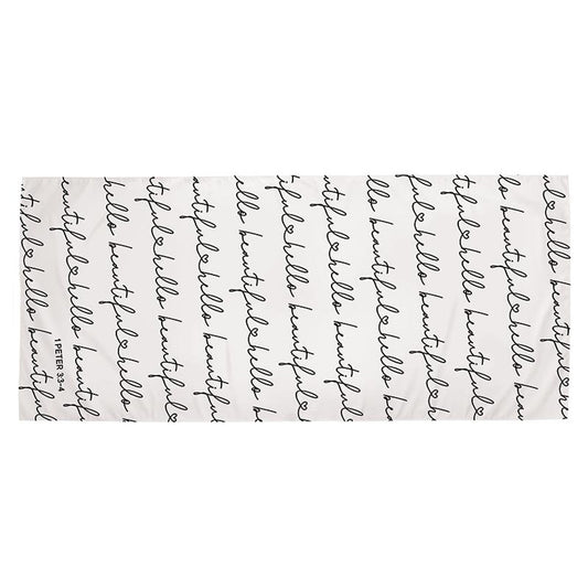 Hello Beautiful Oversized Quick Dry Beach Towel | Ultra Absorbent | 35" x 78"