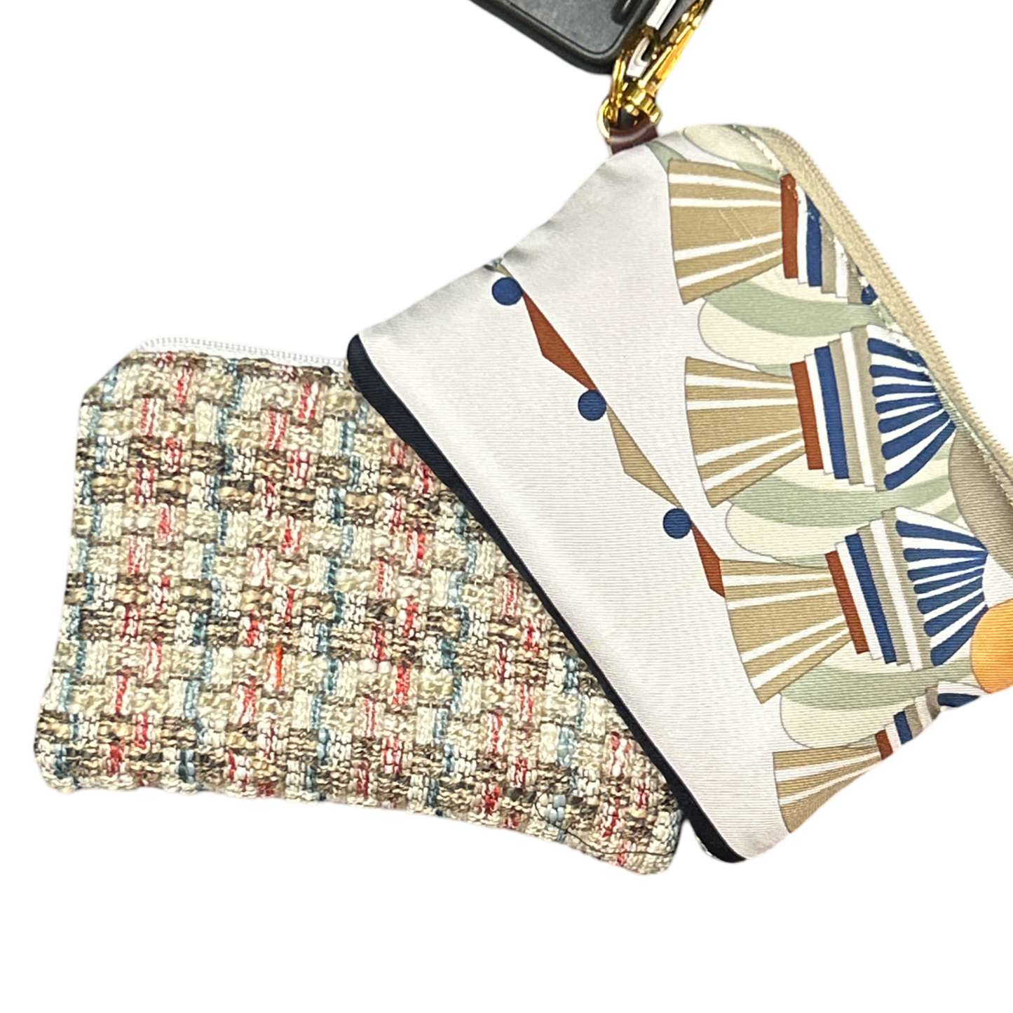 Haute Parure Vintage Scarf Coffee Run Keychain Bag