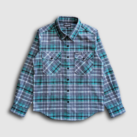 Women's Highland Tech Flannel - Gray/Seafoam