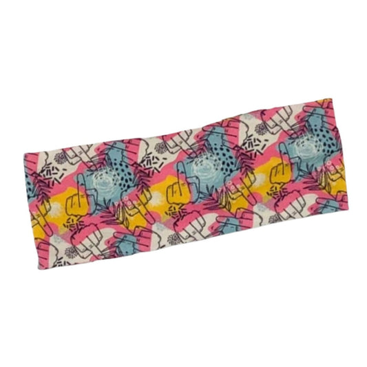 Hidden Middle Fingers Stretch Headband | Funny Colorful Headwrap Hair Accessory | Smartass & Sass at GetBullish