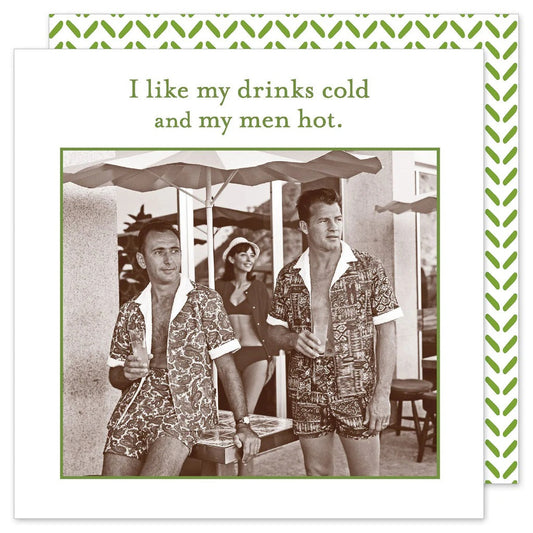 I Like My Drinks Cold and My Men Hot Beverage Napkin | 20 Count