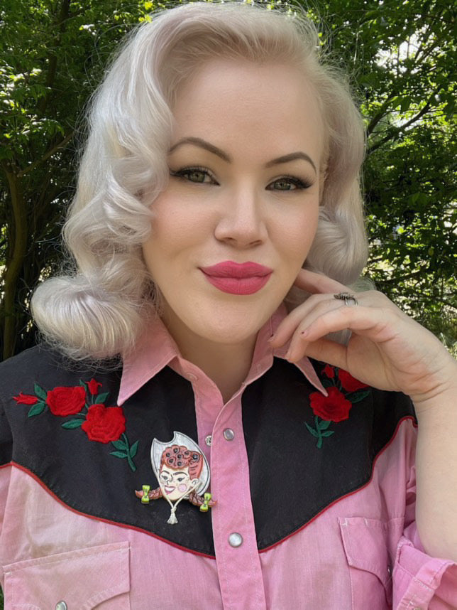 Darla the Cowgirl Brooch by Marla VonDuta x Lipstick & Chrome