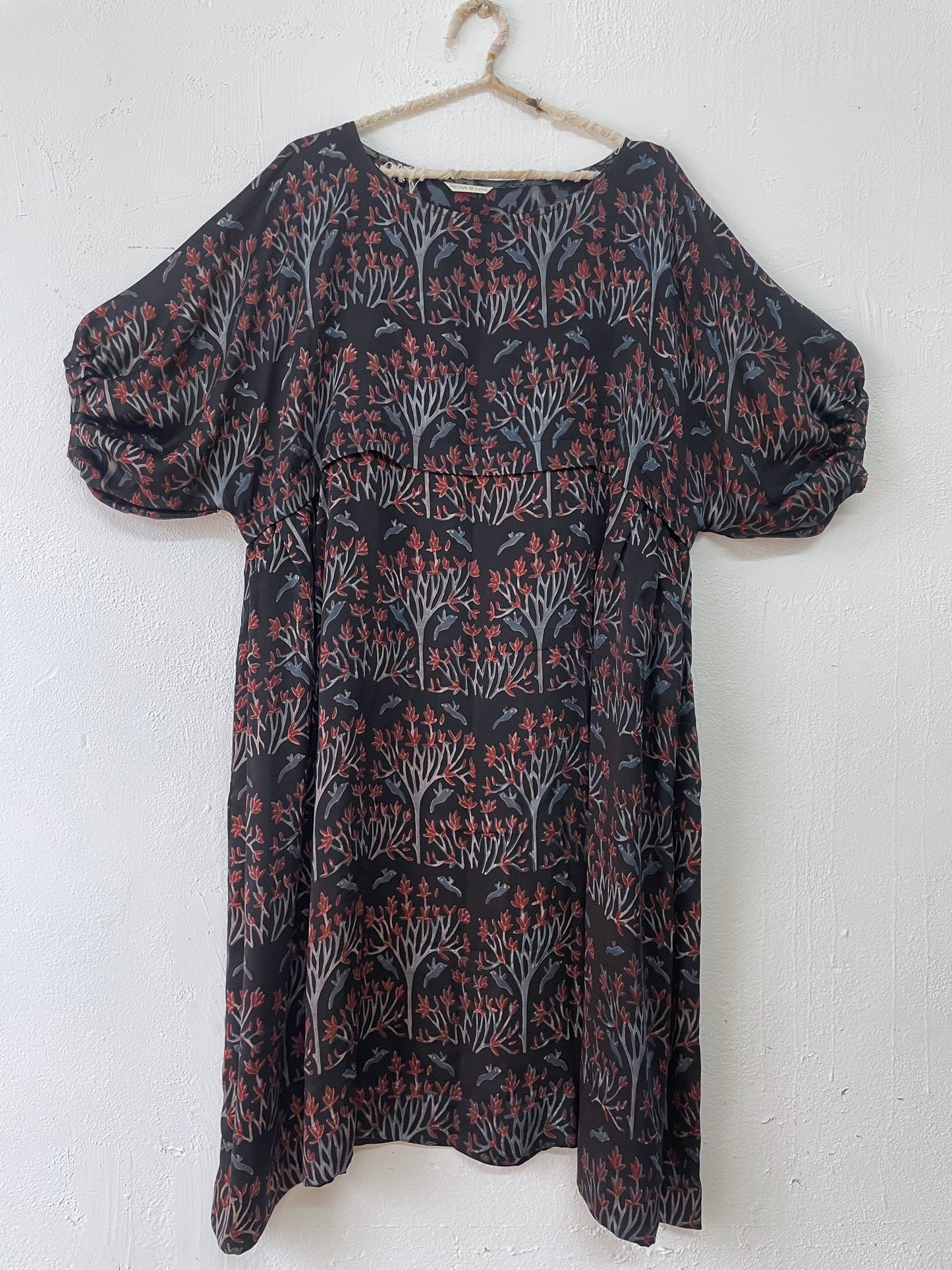Ajrakh Block-Print Modal & Silk Crinkle Dress
