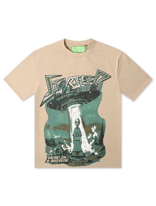 Starseed Here On A Mission Tee - Beige