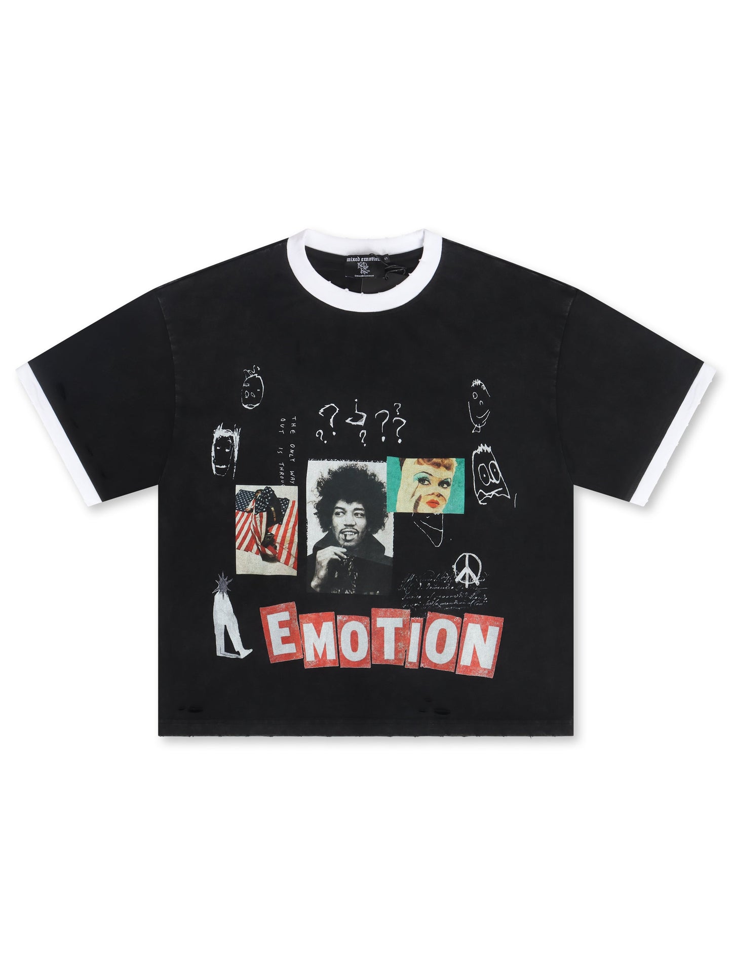 Mixed Emotion Black Static Tee - Black