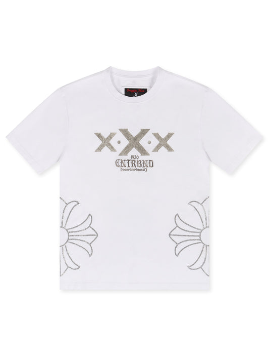 Smugglers Moon X Chain Knit Top | White