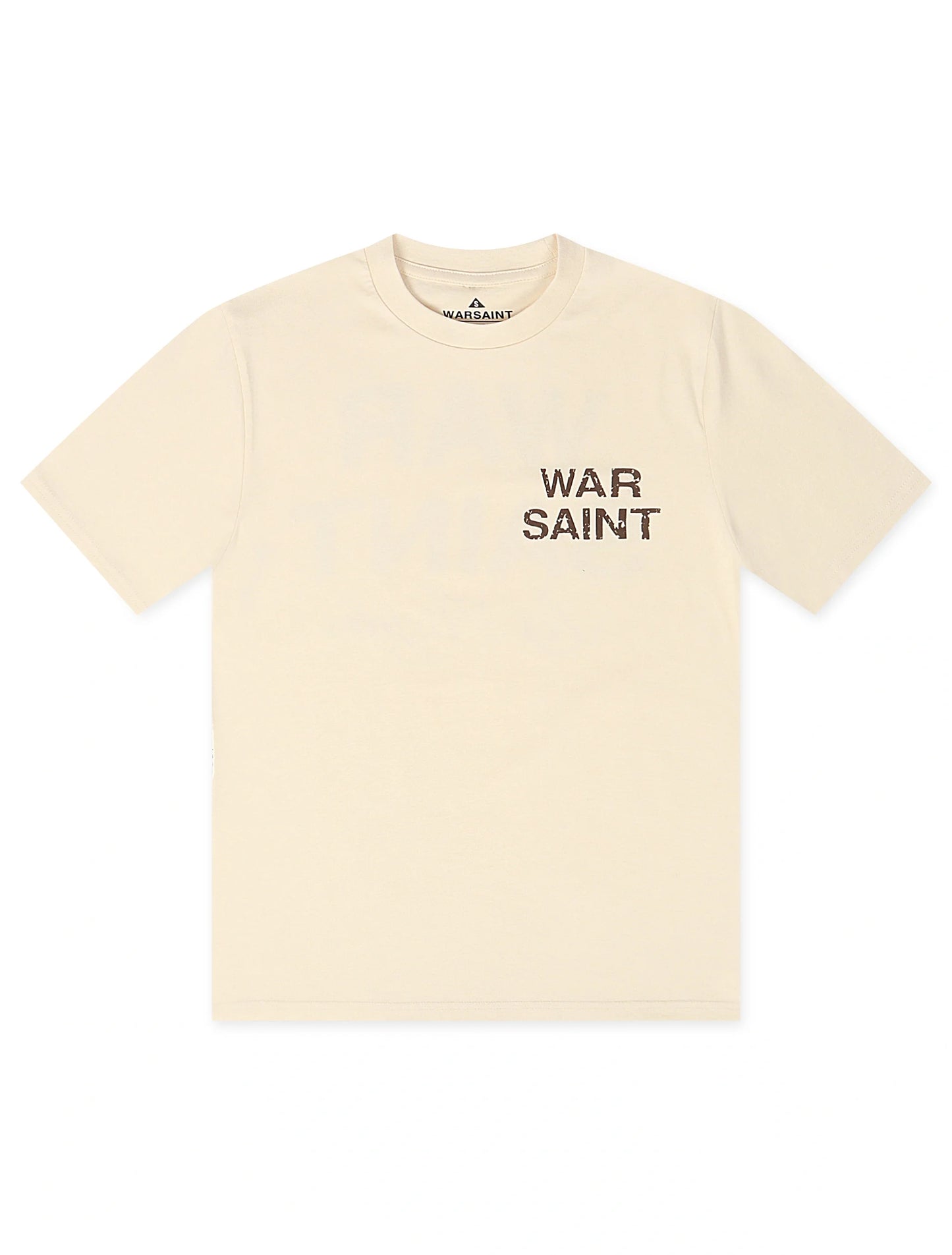 Warsaint LA Script Tee - Ecru/Brown