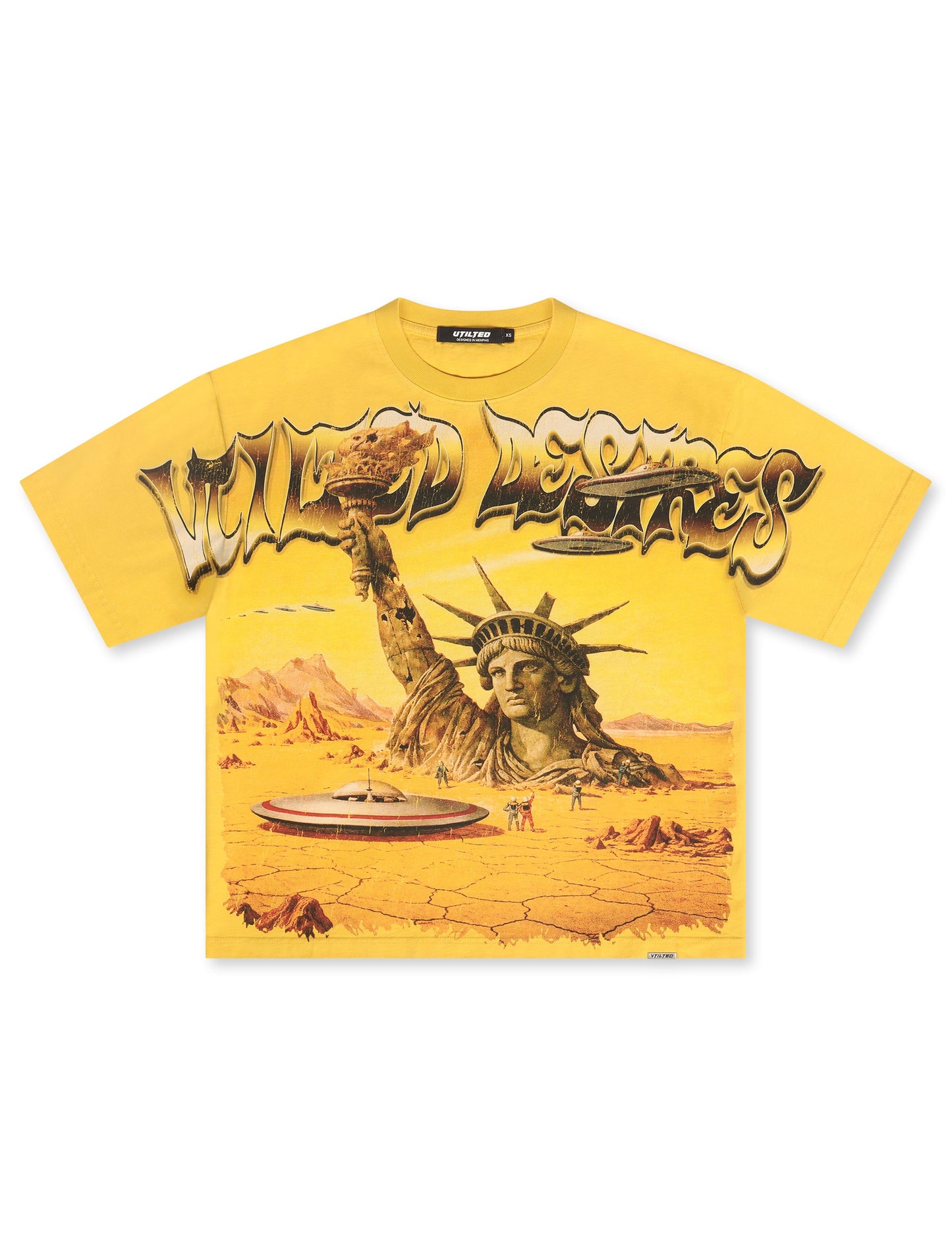 Vtilted Dune Tee - Yellow Wash