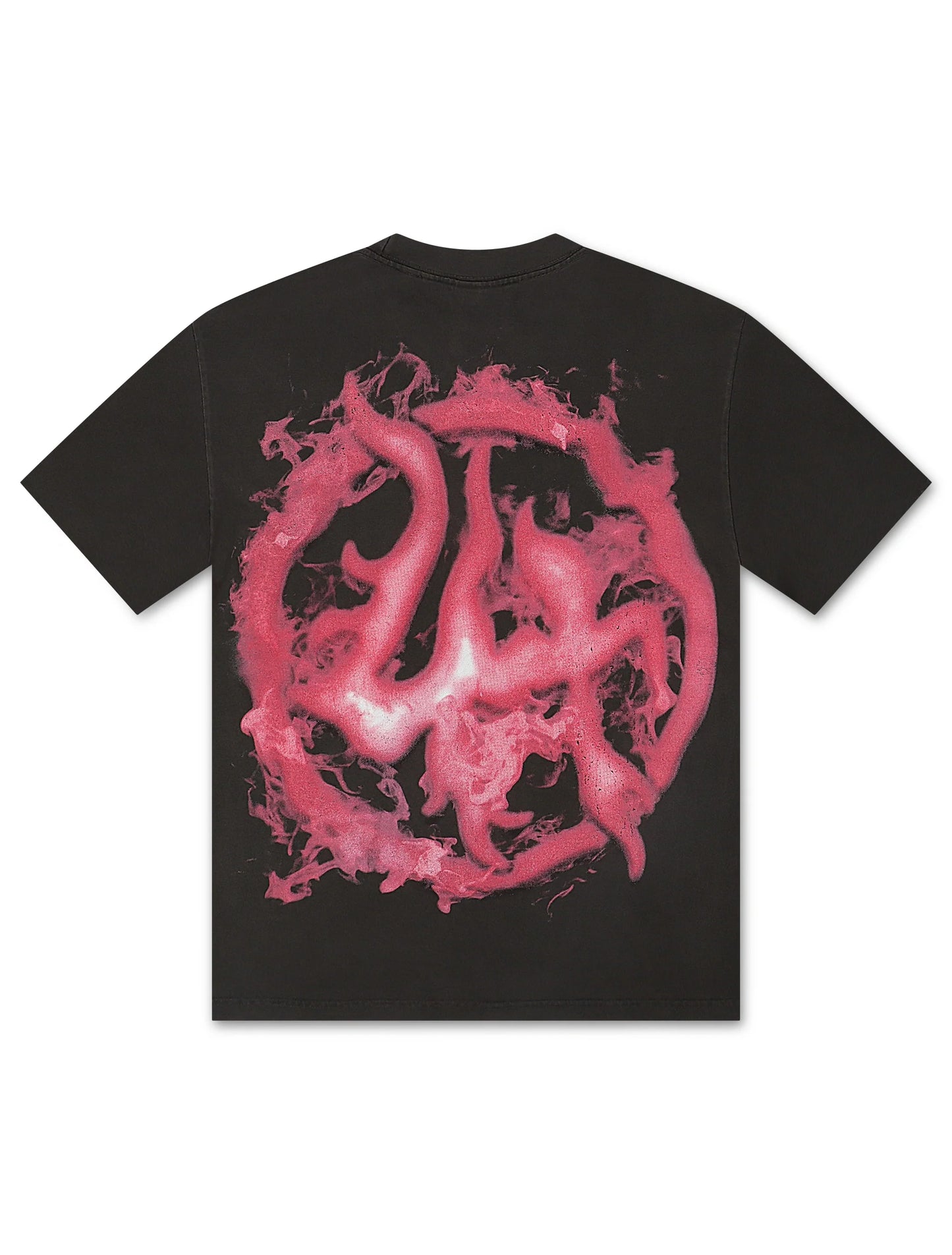 Lost Hills x ALOCS Graphic Tee - Charcoal/Pink