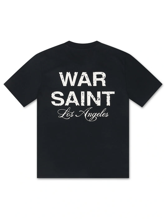 Warsaint LA Script Tee - Navy/White