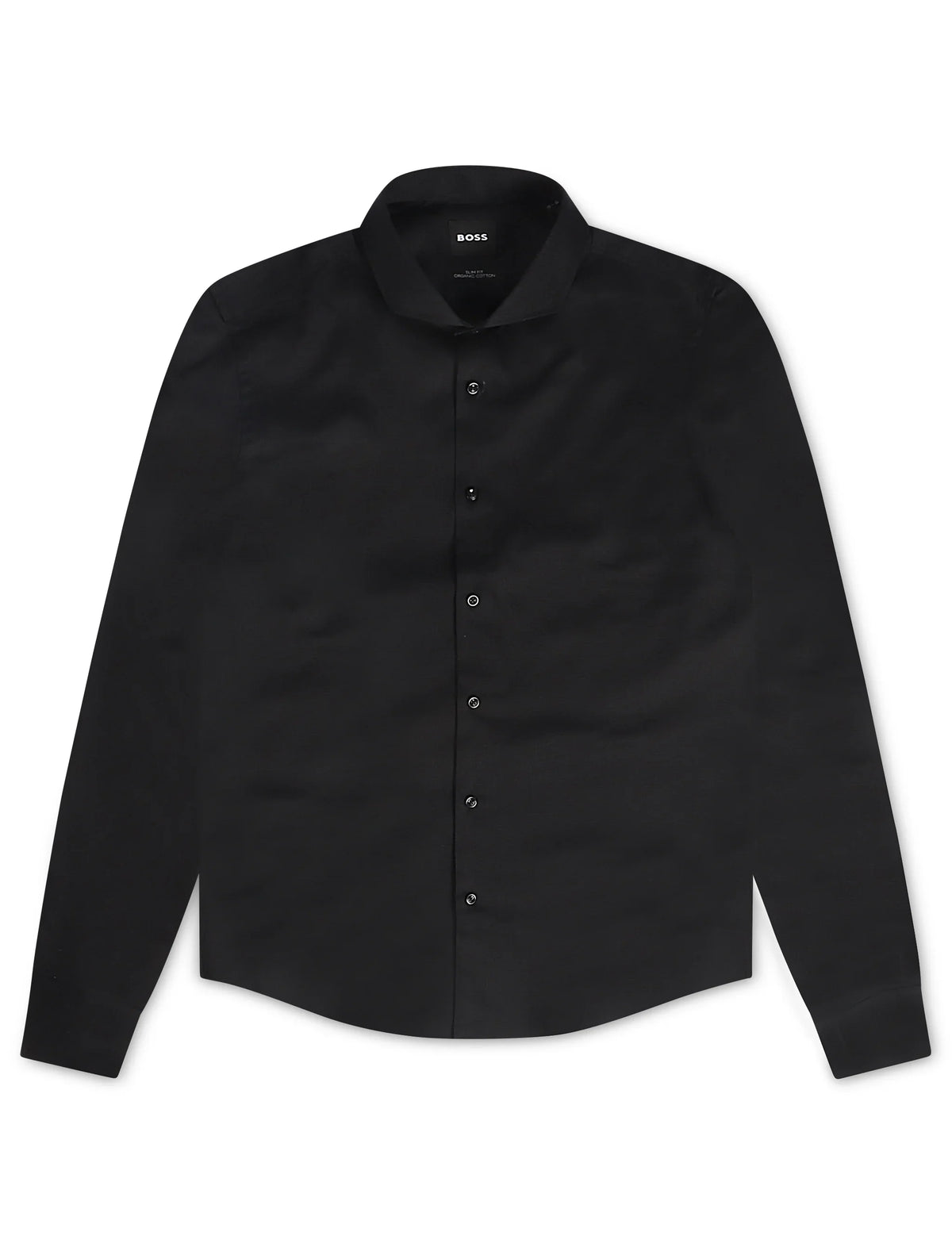 Hugo Boss Hank Spread Button-Up Long Sleeve - Black
