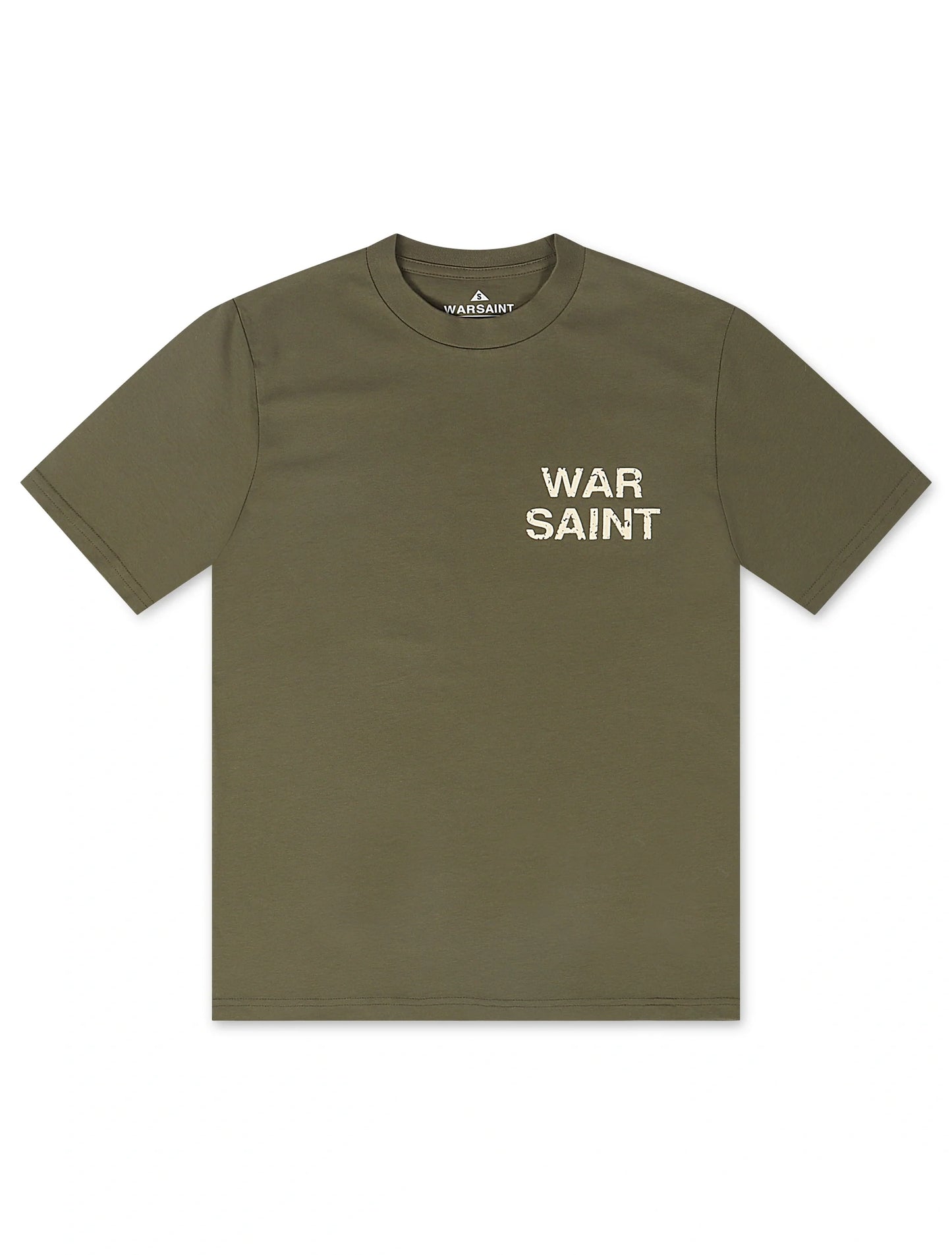 Warsaint LA Script Tee - Army/Cream