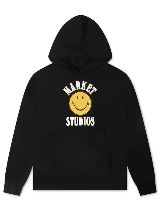 Market Smiley Lockup Hoodie - Black