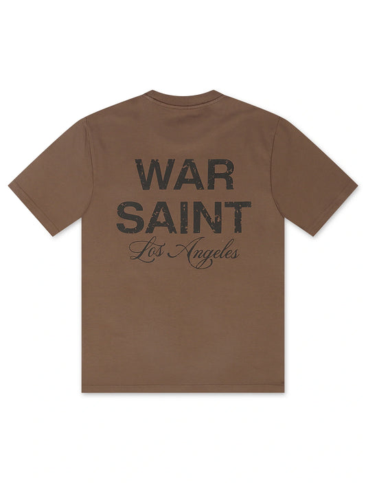 Warsaint LA Script Tee - Walnut/Black