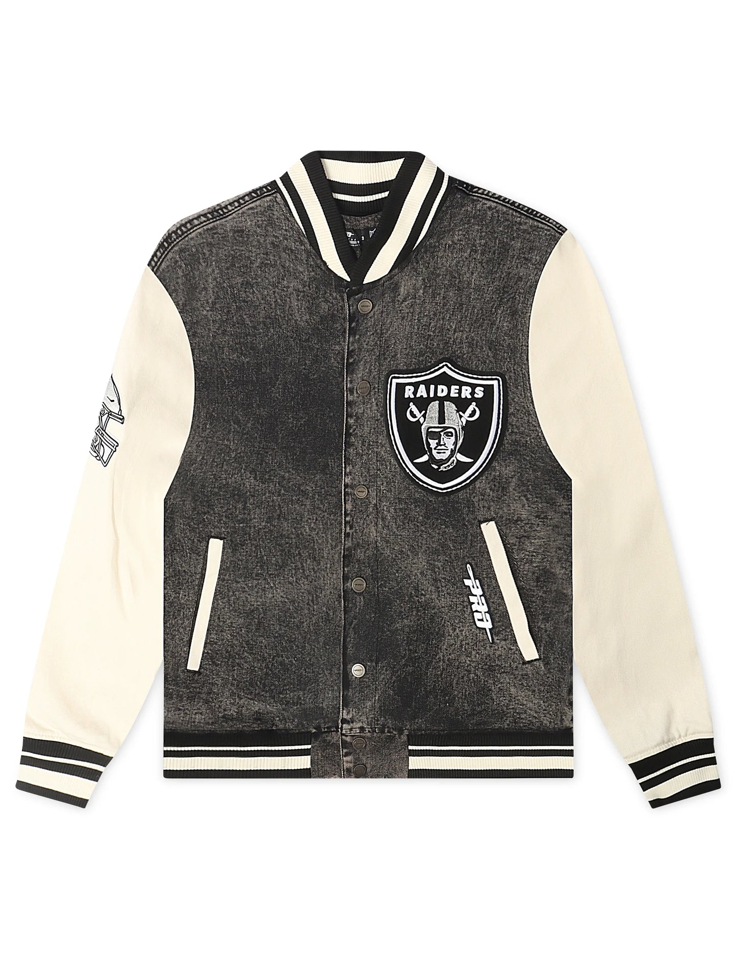 Pro Standard Raiders Rebel Athletics Jacket - Charcoal/Cream