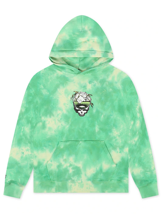 Malbon Grateful Dead Fesque Hoodie - Green Tie Dye