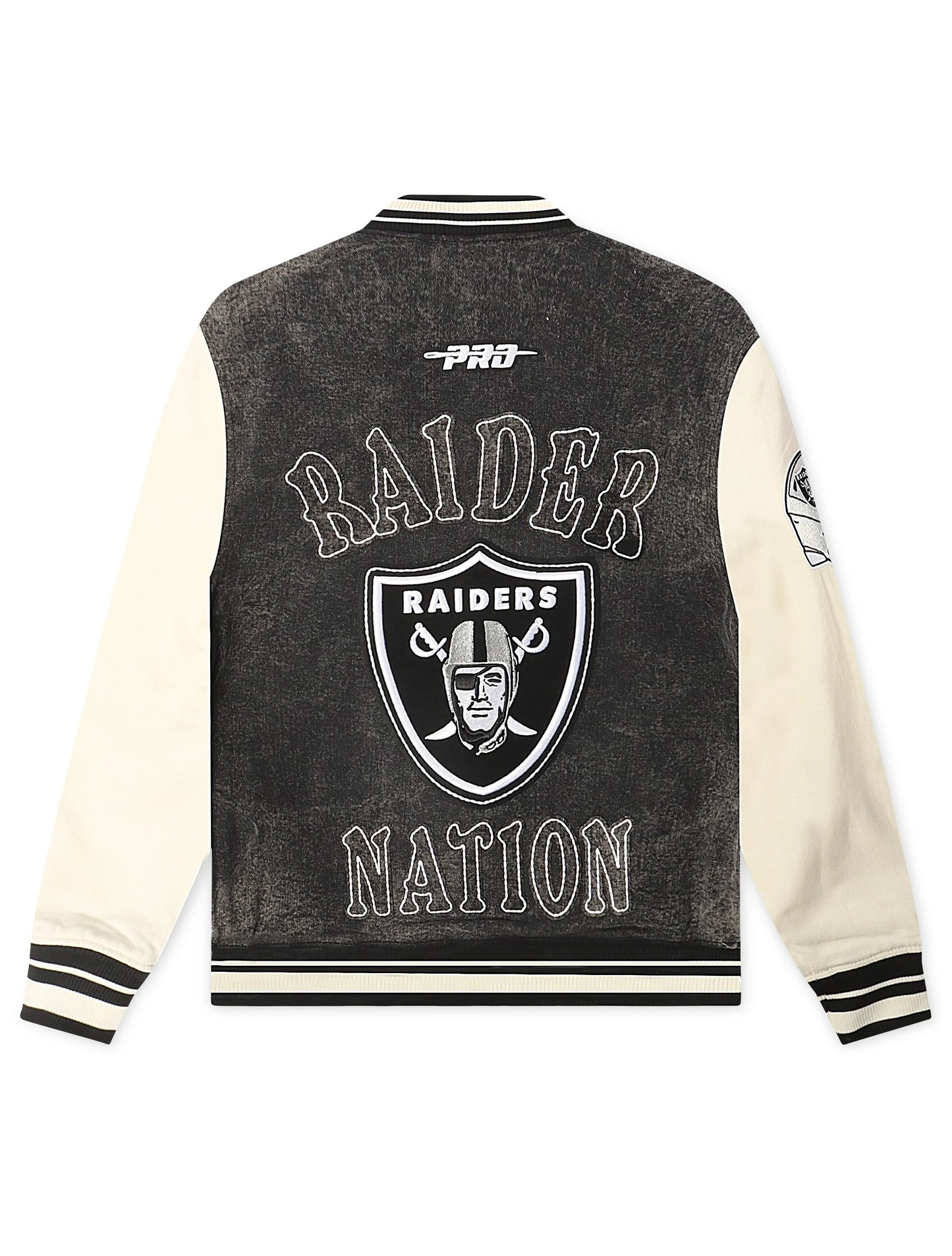 Pro Standard Raiders Rebel Athletics Jacket - Charcoal/Cream
