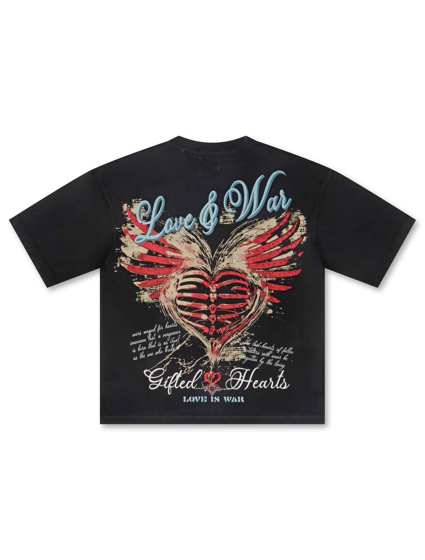 GFTD LA Hearts Boxy Tee - Black