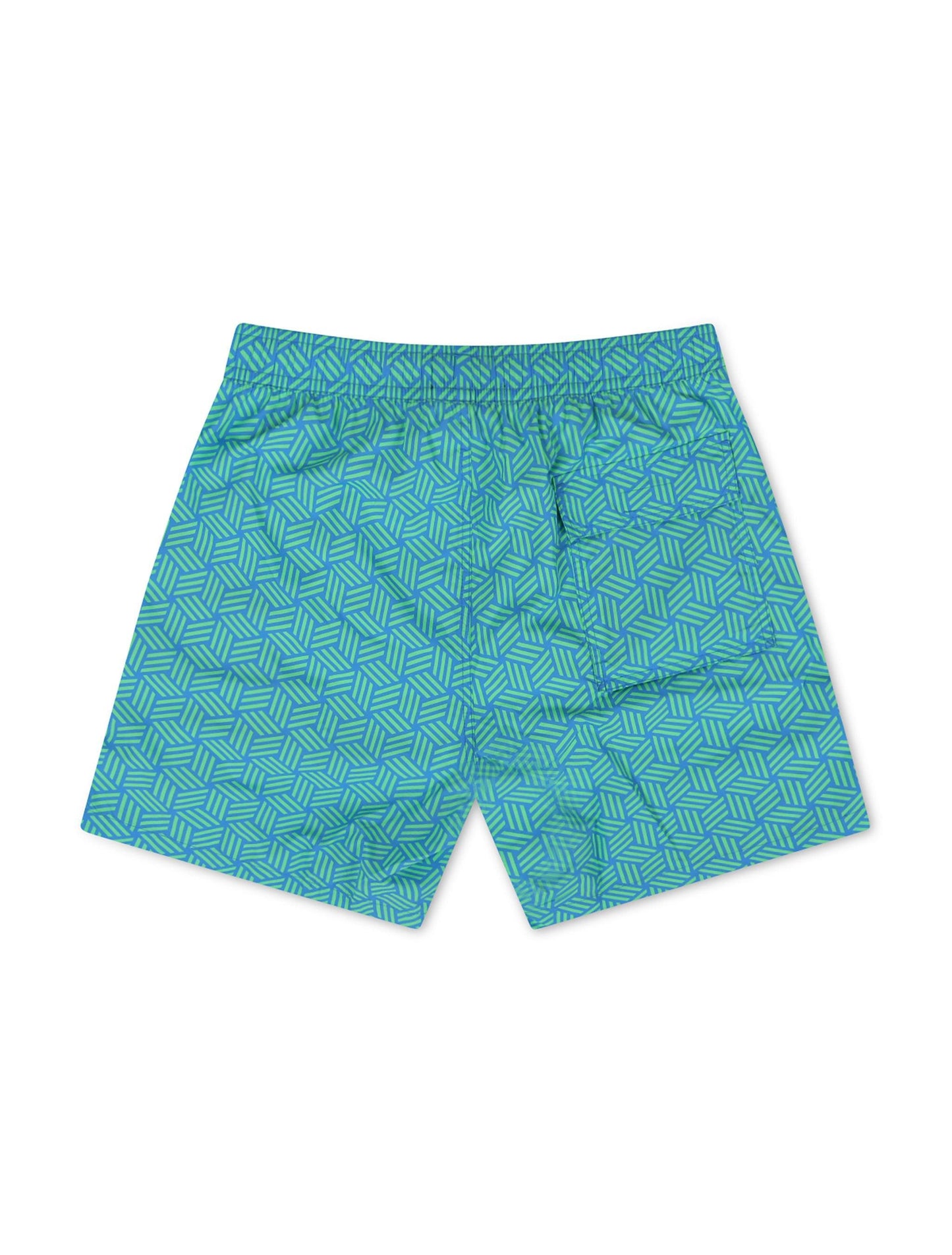 Psycho Bunny Jasper Aop Lightweight Swim Trunk - Green Gecko
