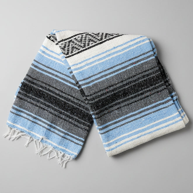 Light Blue Mexican Falsa Blanket | Bulk Savings