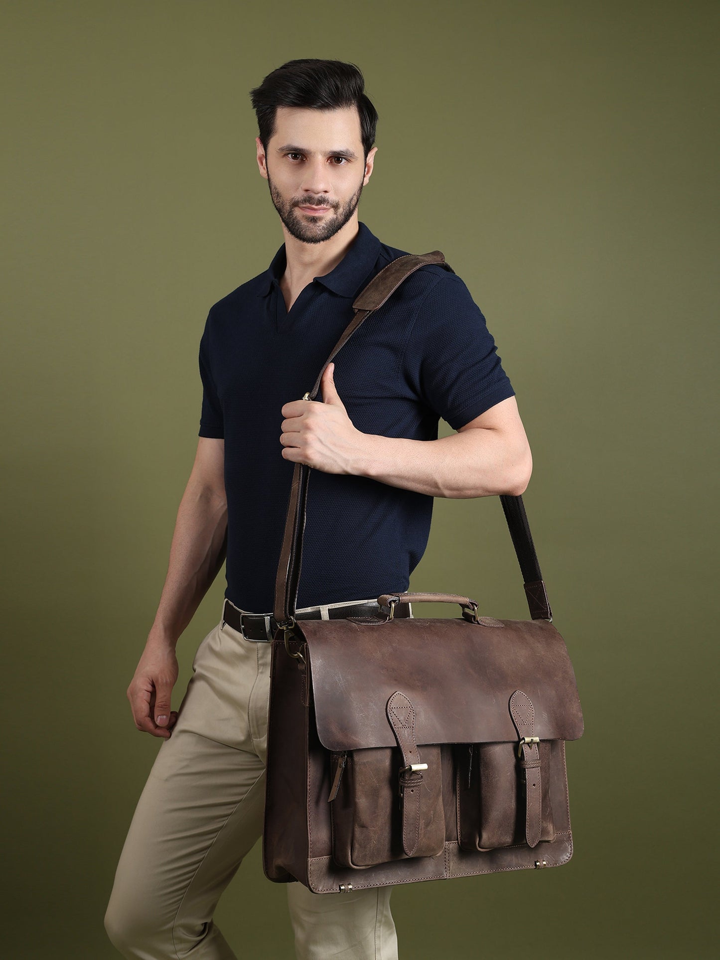 Buffalo Leather Messenger Bag - Osadia Concept Store