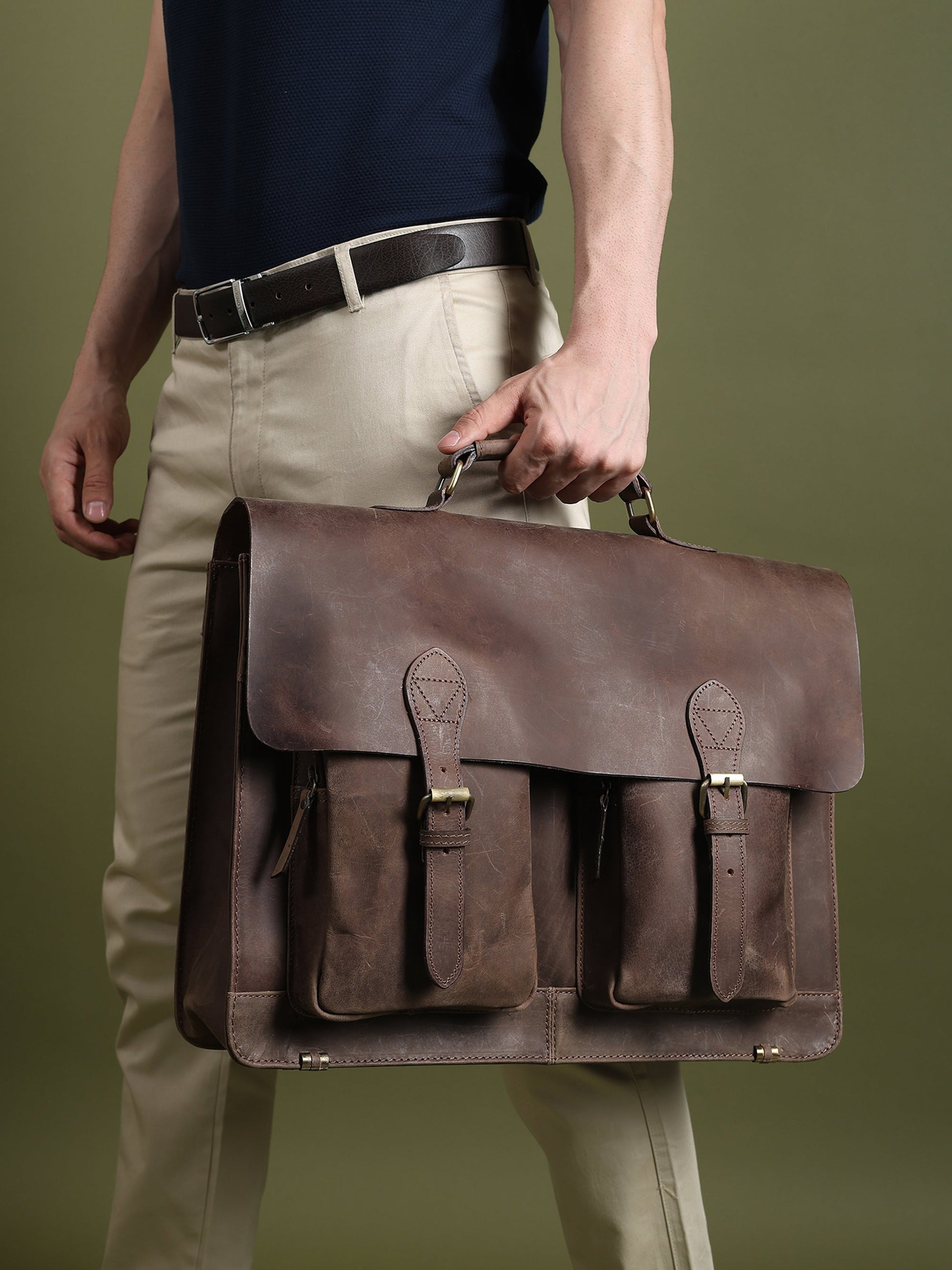 Buffalo Leather Messenger Bag - Osadia Concept Store