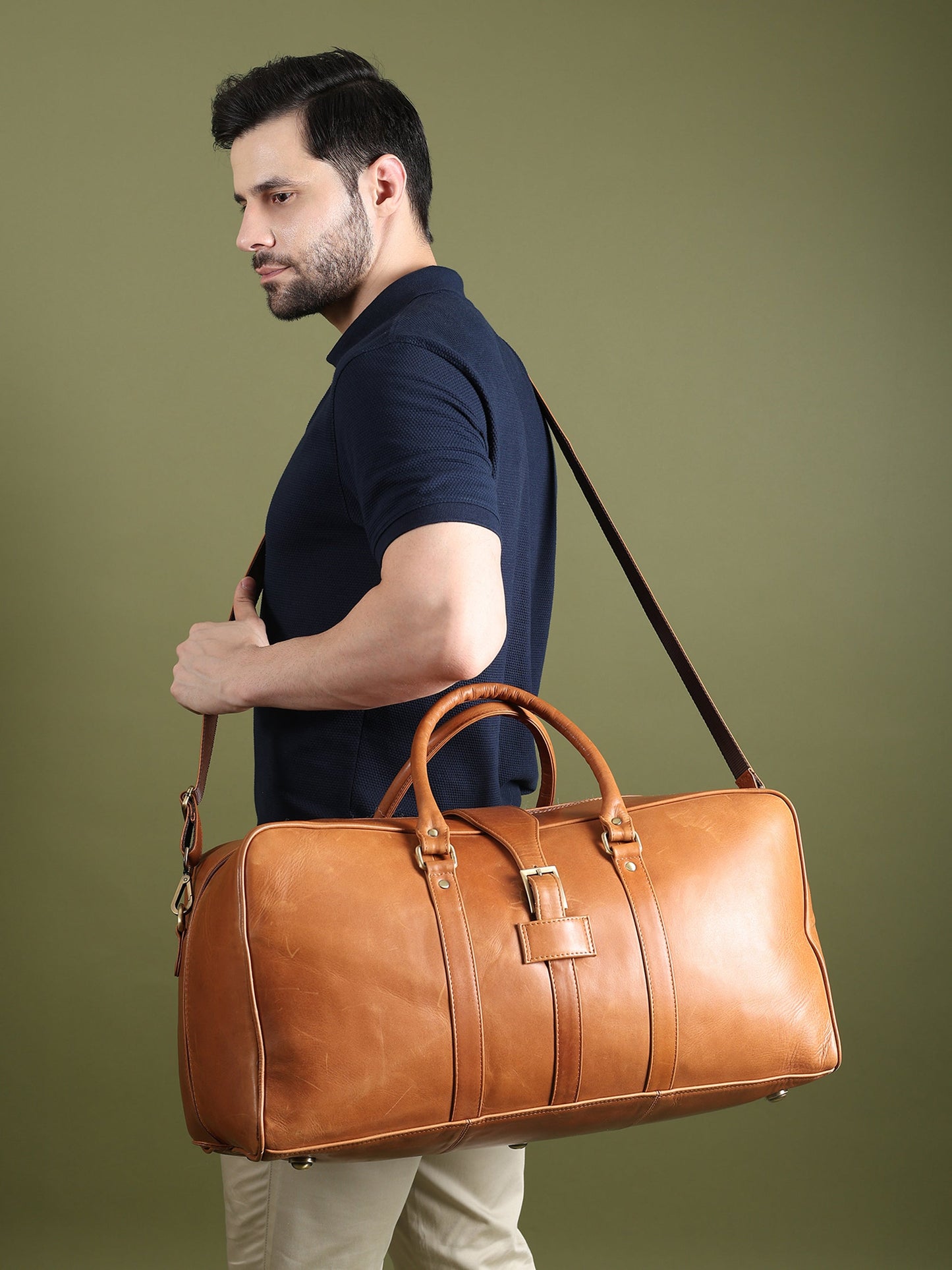 Port Blair Leather Duffle Travel Bag