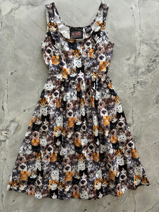 Realistic Cats Fit & Flare Dress