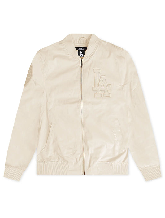 Pro Standard Los Angeles Dodgers Neutral Twill Jacket - Eggshell