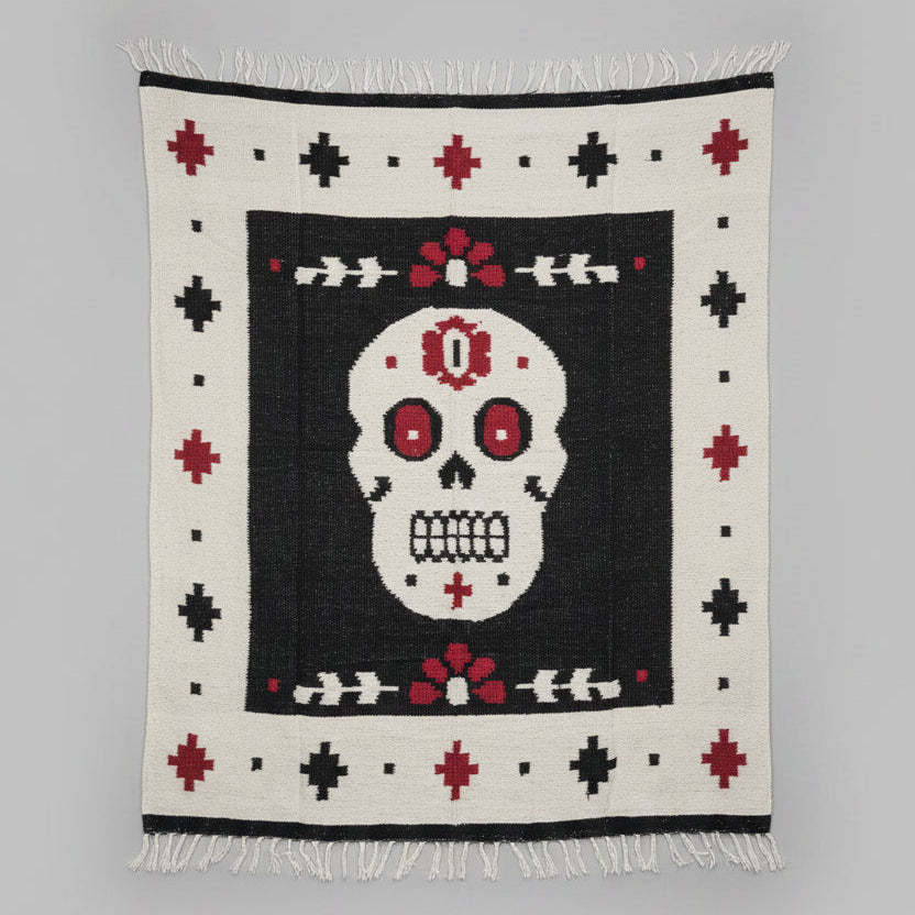 Day of The Dead Mexican Blanket | Dia de los Muertos
