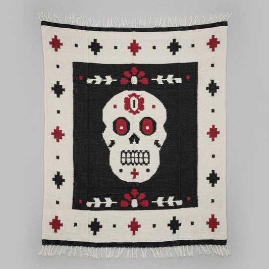 Day of The Dead Mexican Blanket | Dia de los Muertos