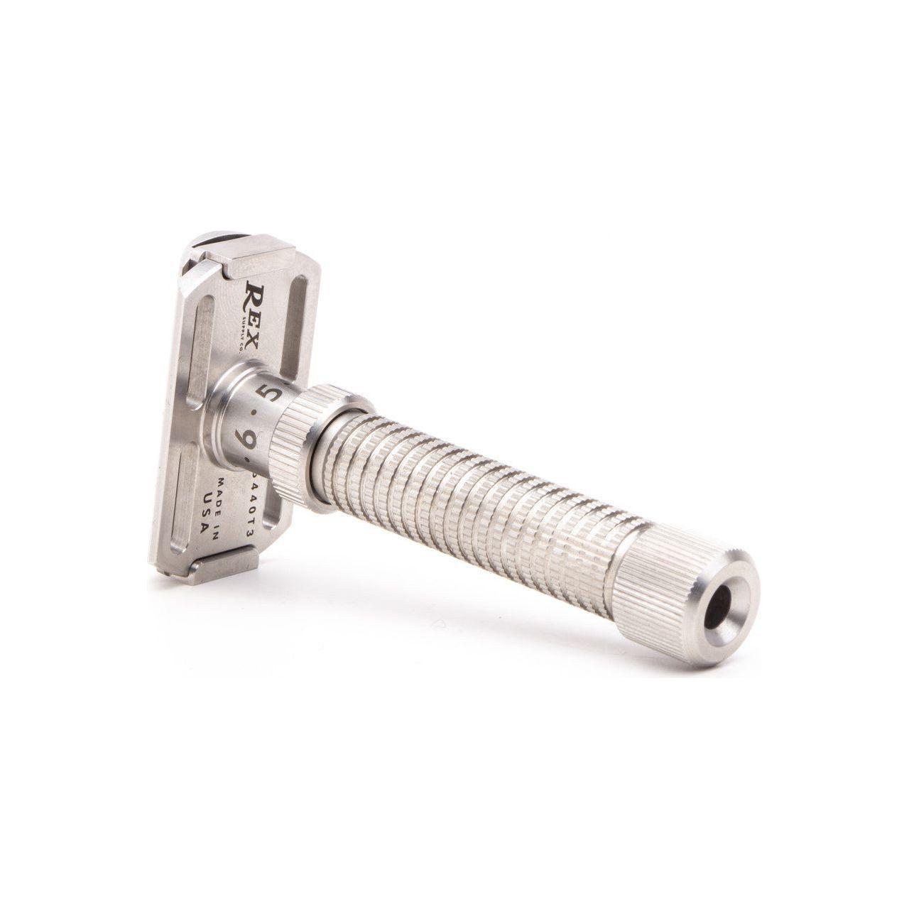 Rex Supply Co. Ambassador Polished Adjustable Stainless Steel DE Razor RSC-101P