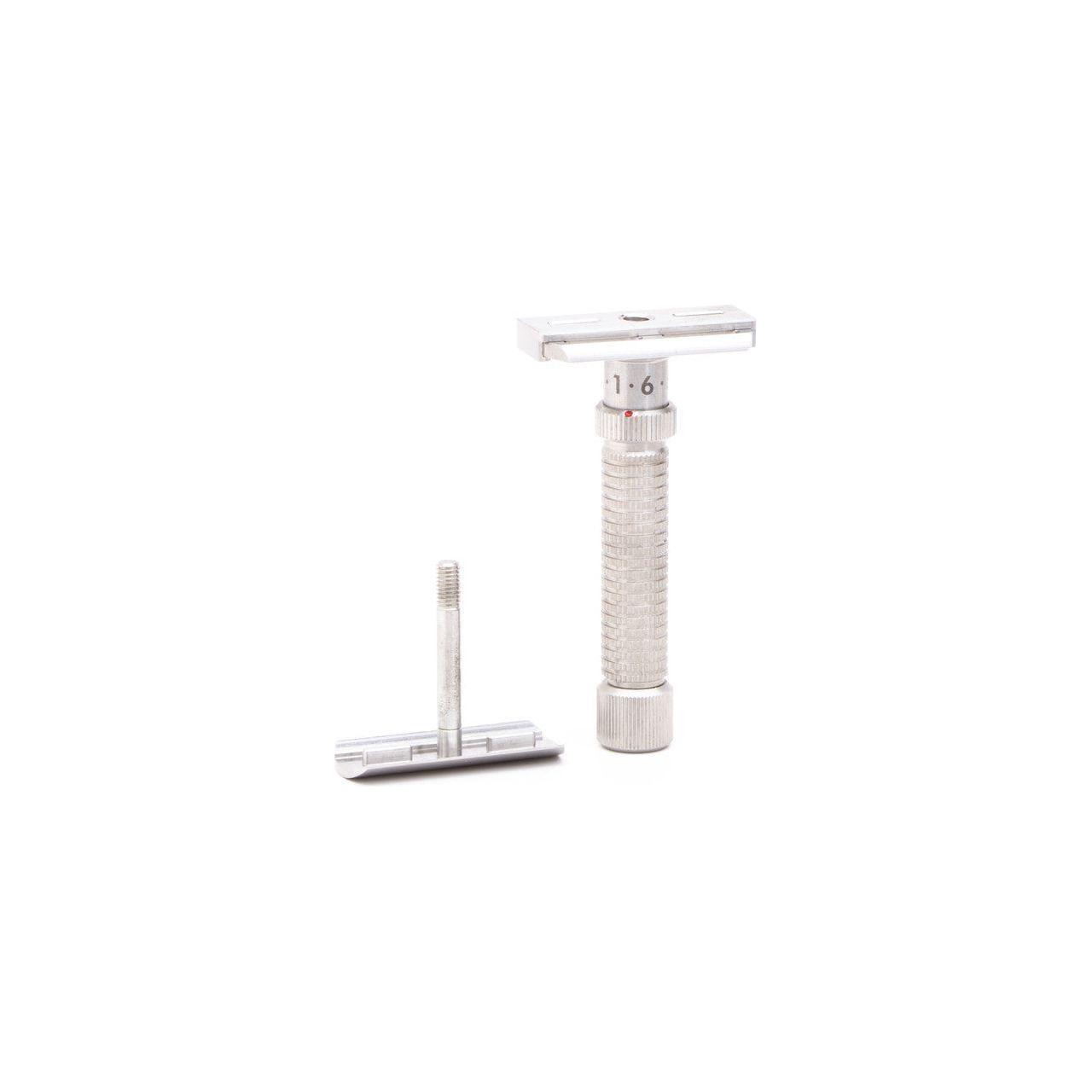 Rex Supply Co. Ambassador Polished Adjustable Stainless Steel DE Razor RSC-101P