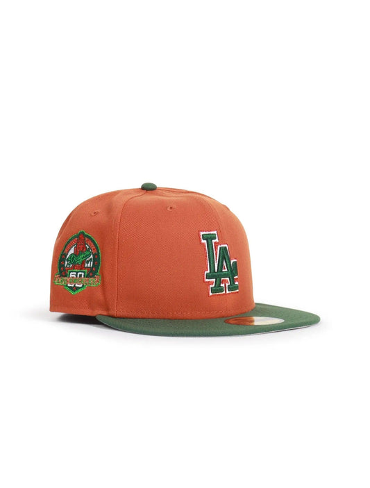 New Era 5950 La Dodgers Los Angeles 60Th Anniversary Hat - Orange/Green