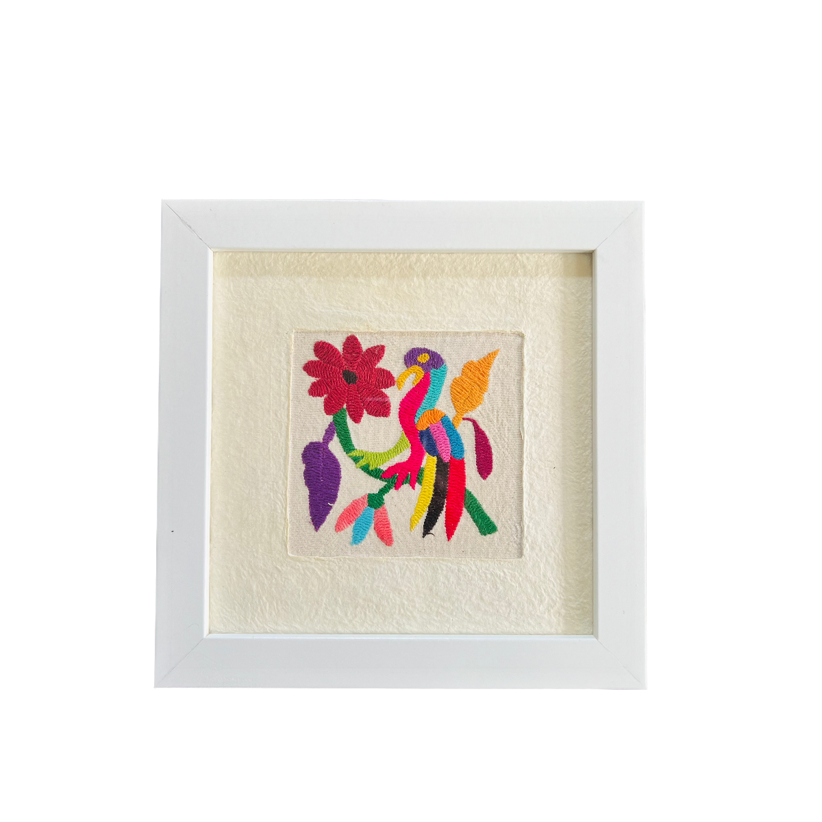 Otomí Amate Embroidered Assorted Art Textile Wall Decor Unframed - Mexico