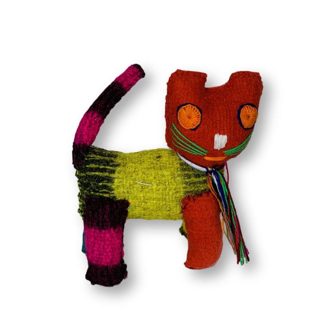 Felix the Cat: Repurposed Wool Boho Decor - Mexico