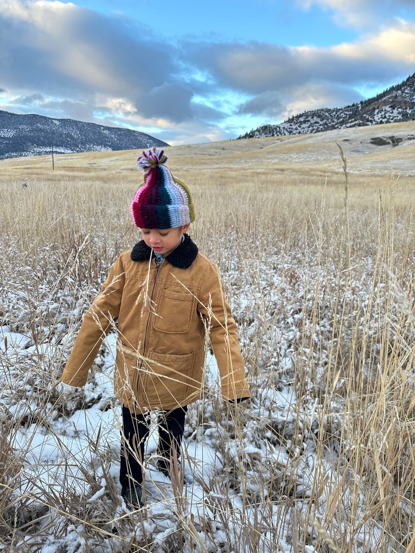 Kid's Alpaca Beanie - Mom's Rainbow