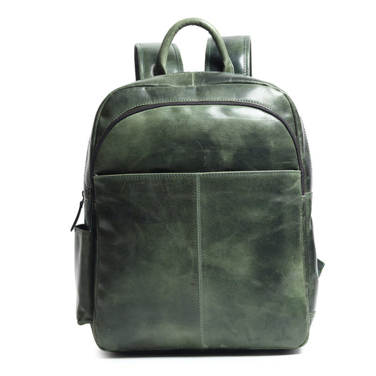 Luxury Italian Leather Backpack, Green - Osadia Concept Store