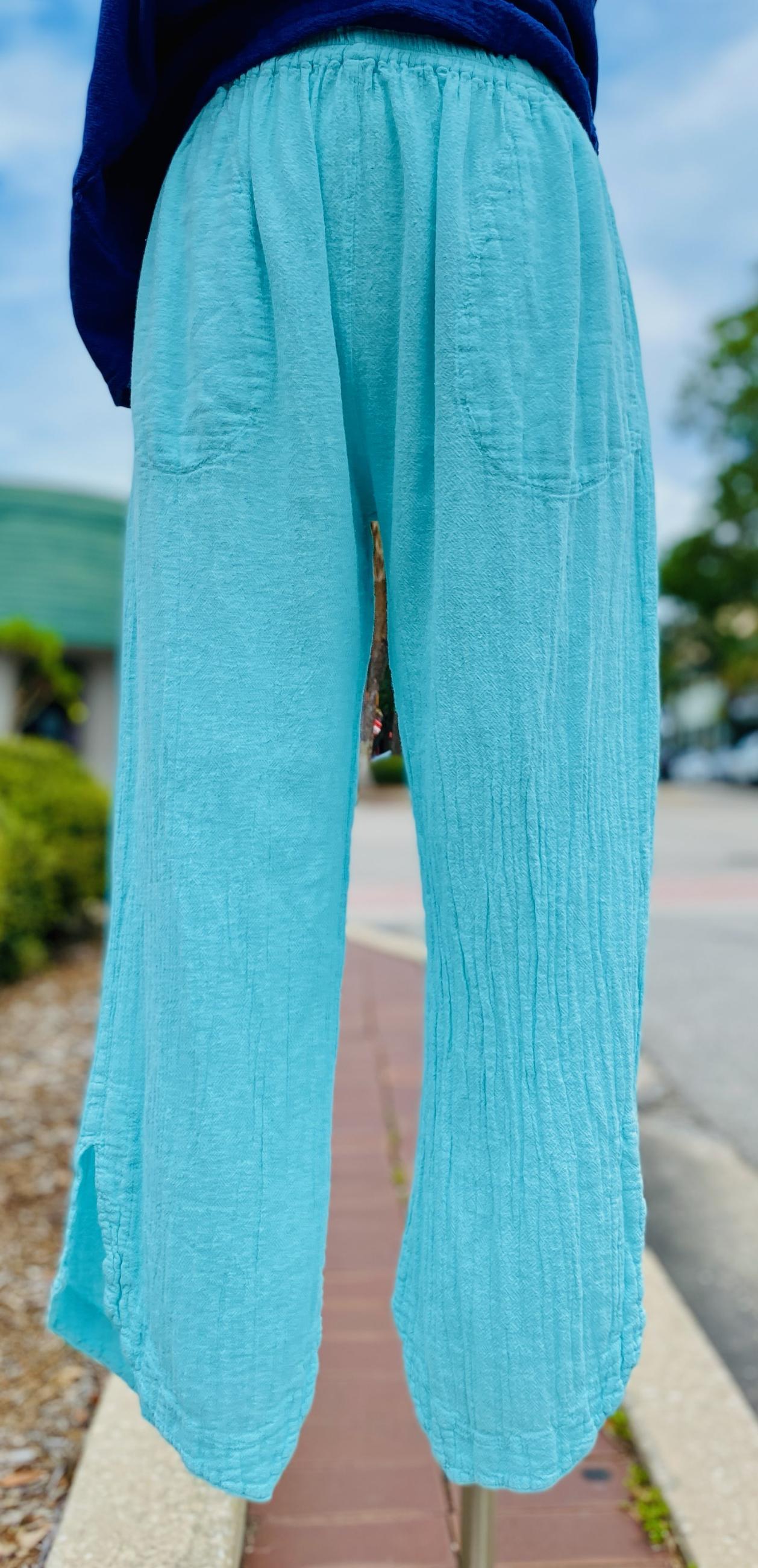 Deloris Pants 100% Cotton Gauze- With Pockets!