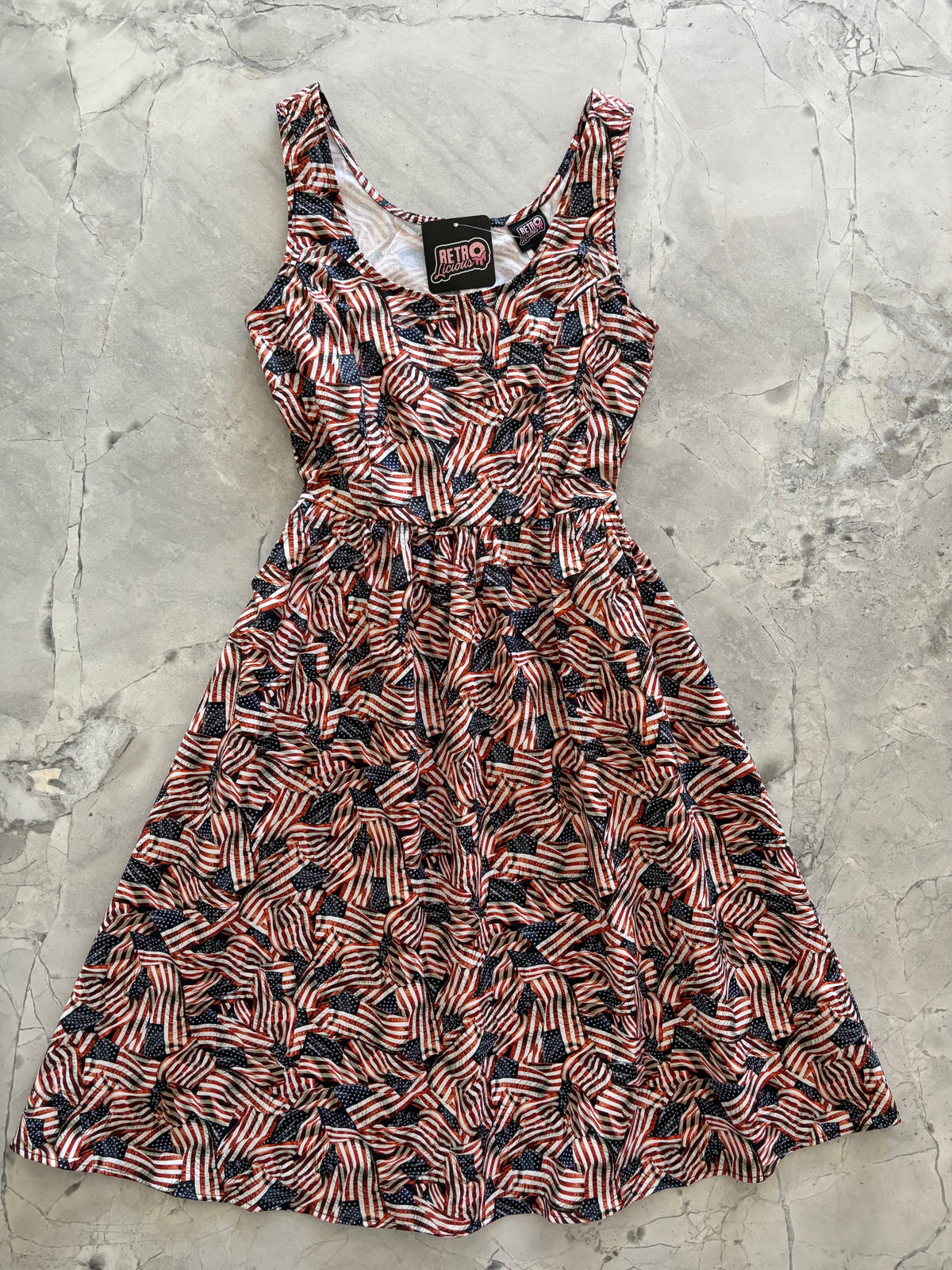 American Flag Fit & Flare Dress