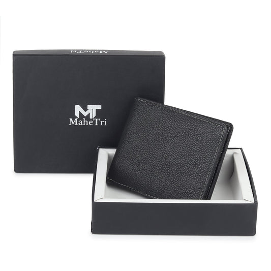 Black Textured Leather Mens Wallet - Osadia Concept Store