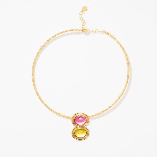 Violet Necklace in Citrus
