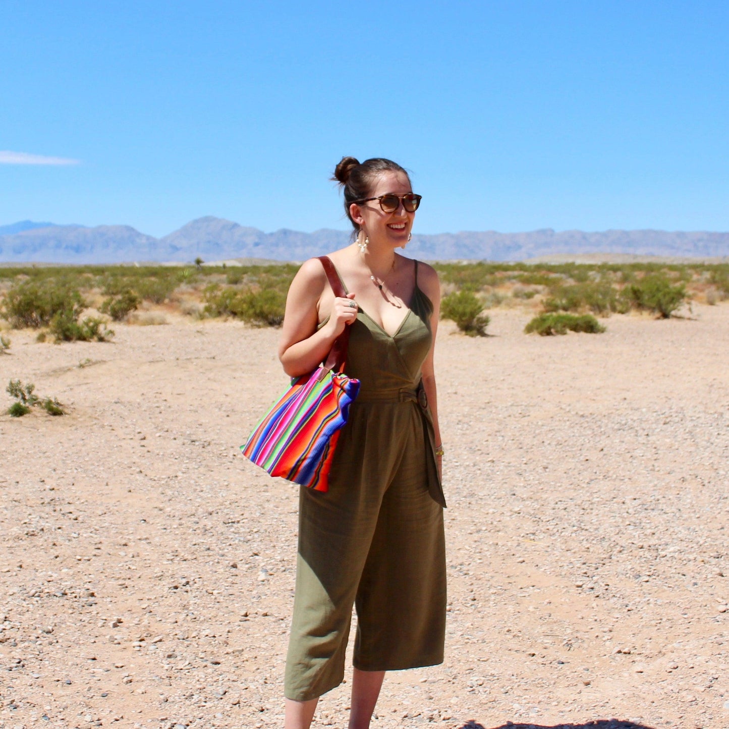 Hacienda Stripe Sustainable Computer Overnight Tote - Guatemala