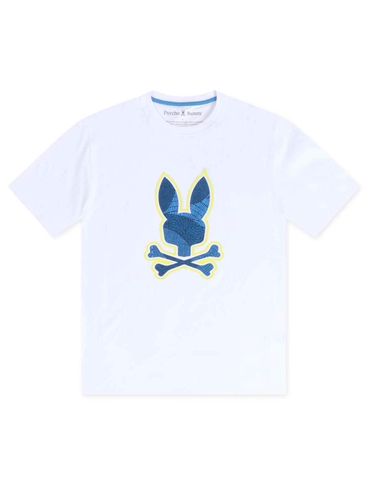 Psycho Bunny Mens Lenox Graphic Tee - White