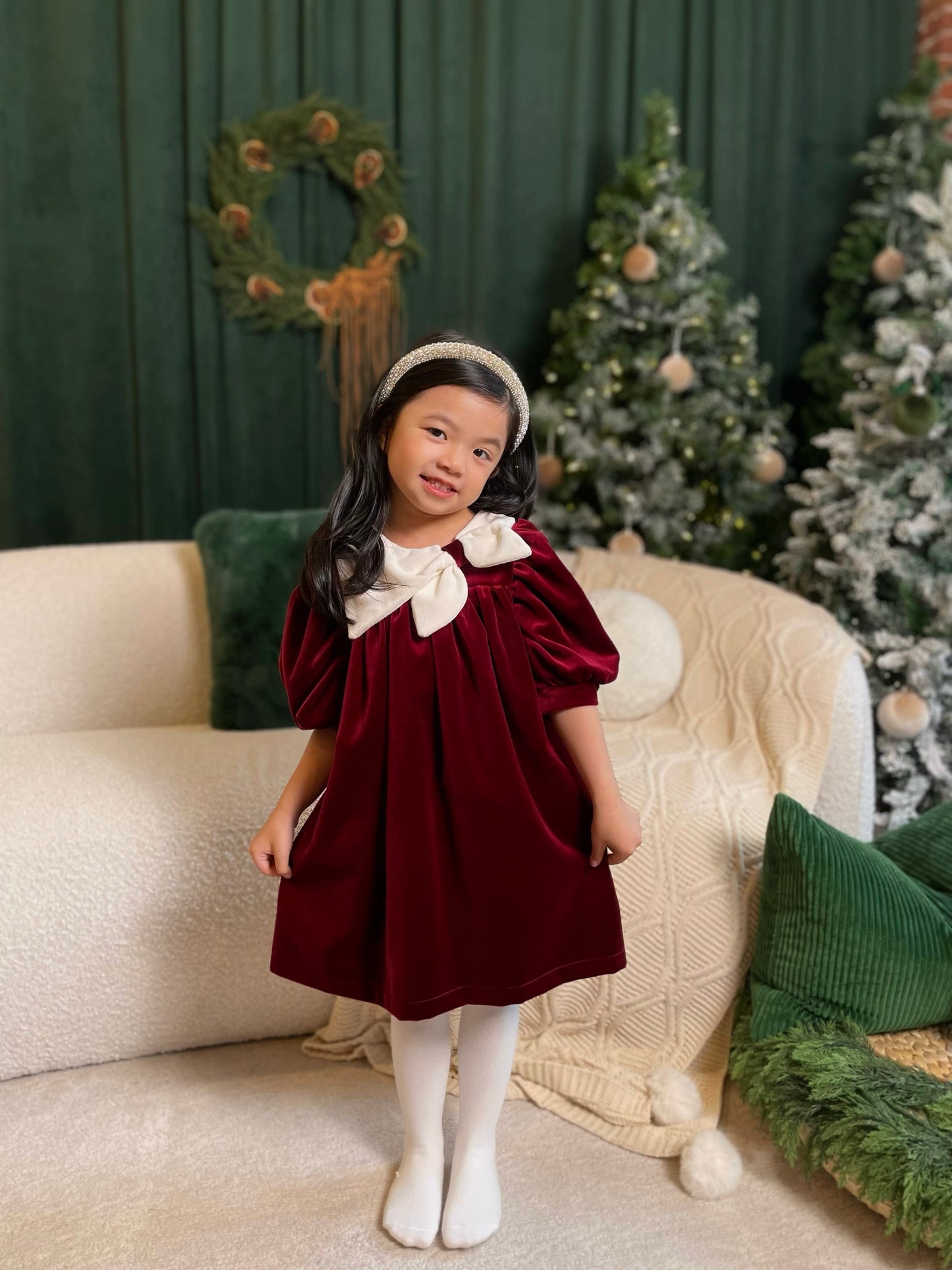 Rosemoor Dress |  Winterberry Red  Cotton Velvet